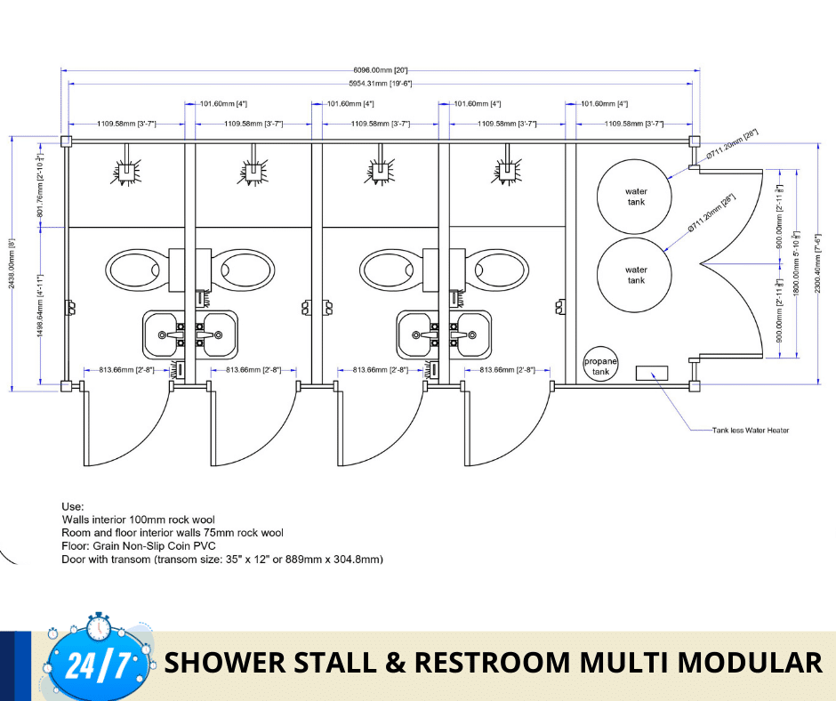 Shower Stall & Restroom Multi Modular